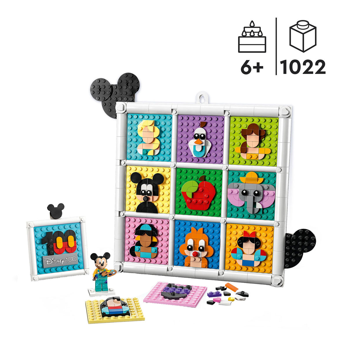 Lego Disney - 100 ans de figurines d'animation Disney, jouets de construction (43221)