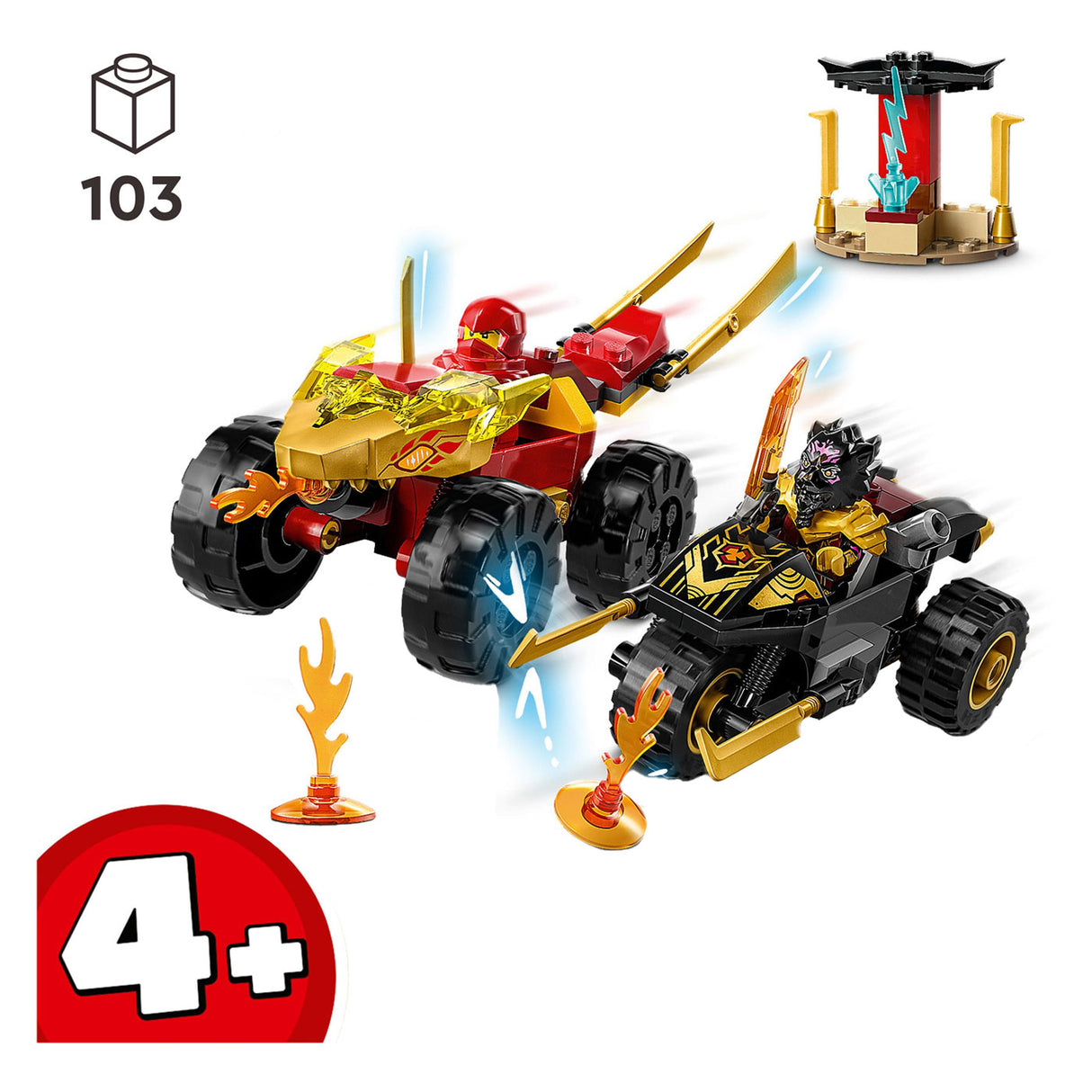 Lego Lego Ninjago 71789 Kai et Ras 'Duel entre voiture et moto