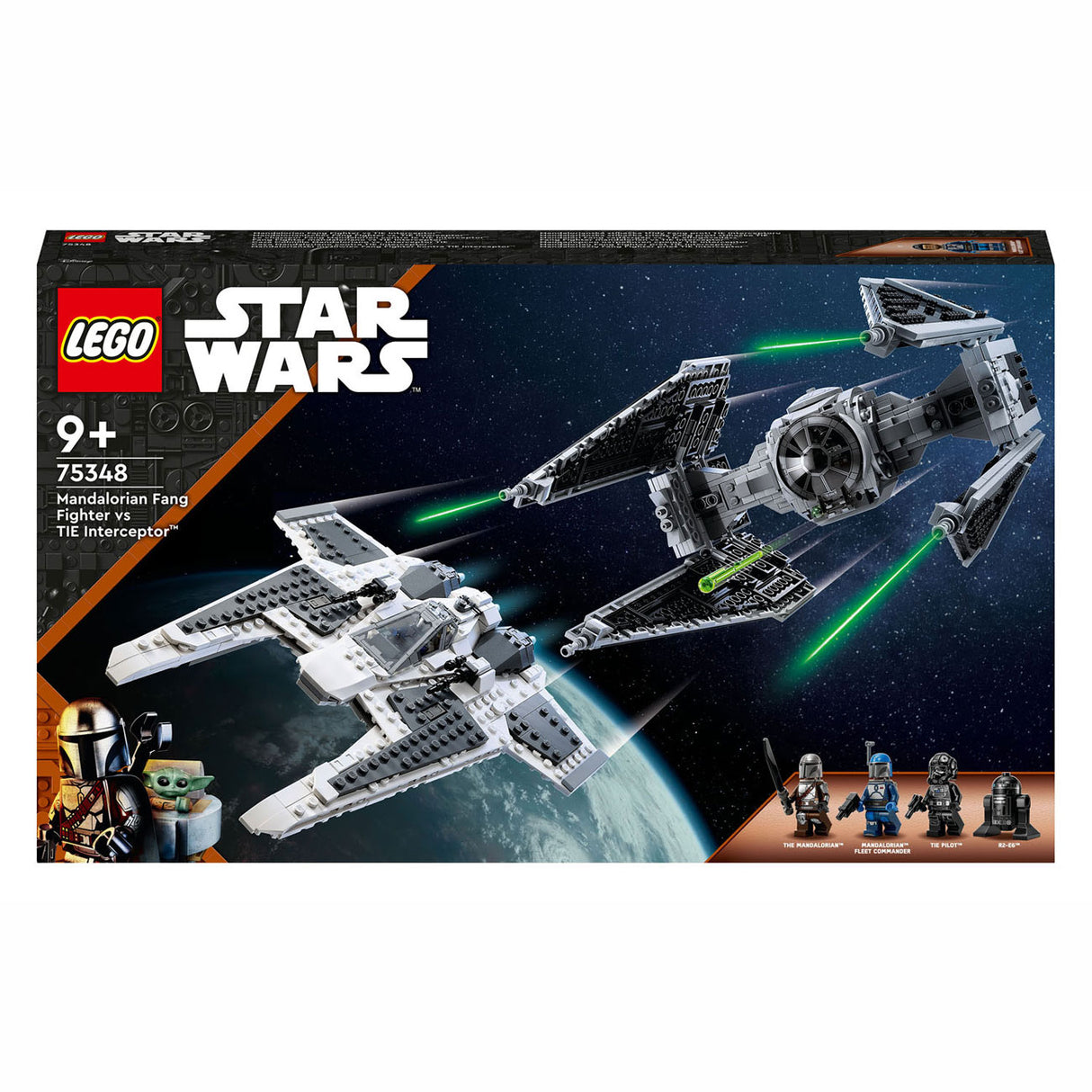 LEGO Star Wars 75348 Mandalorian Fang Fighter vs Tie Interceptor Set