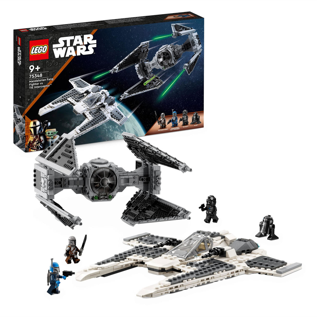 LEGO Star Wars 75348 Mandalorian Fang Fighter vs Tie Interceptor Set