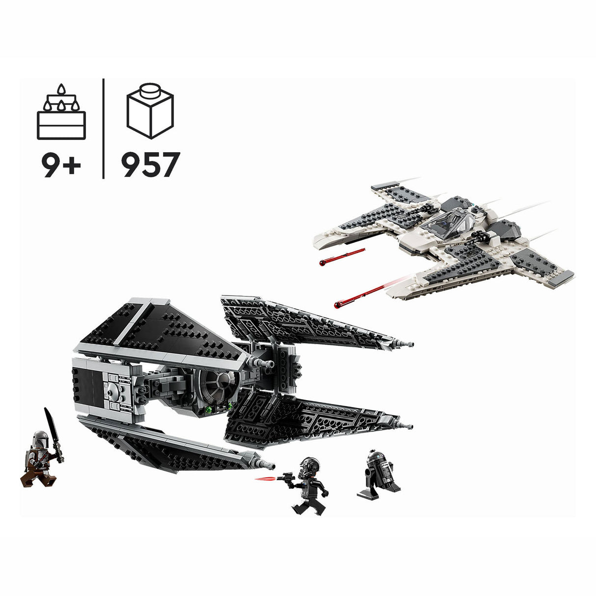 LEGO Star Wars 75348 Mandalorian Fang Fighter vs Tie Interceptor Set