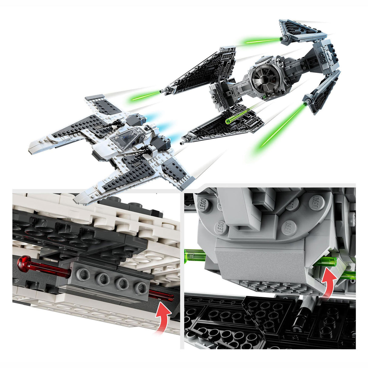 LEGO Star Wars 75348 Mandalorian Fang Fighter vs Tie Interceptor Set