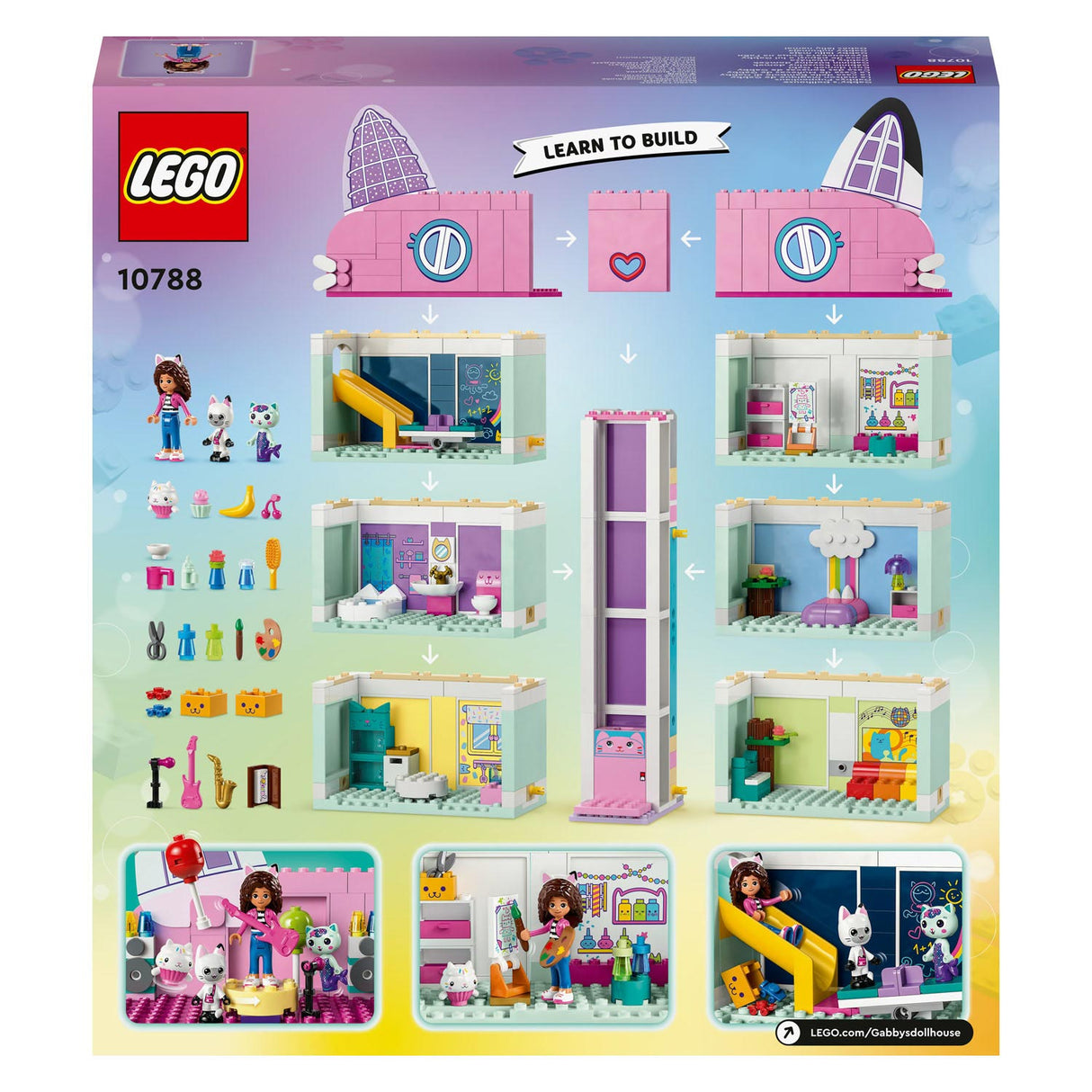 La maison de poupée Lego Gabby's Dollhouse Toys avec 4 figurines et accessoires pour enfants de 4 ans et plus - 10788