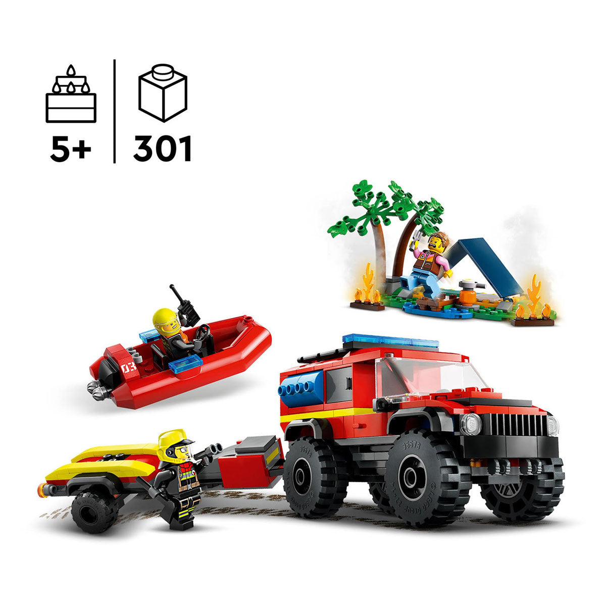 LEGO LEGO CITY 60412 4x4 Fire Travement avec Remboot