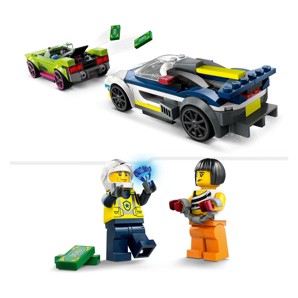 Voiture de police Lego et poursuite en voiture à grande vitesse - 60415