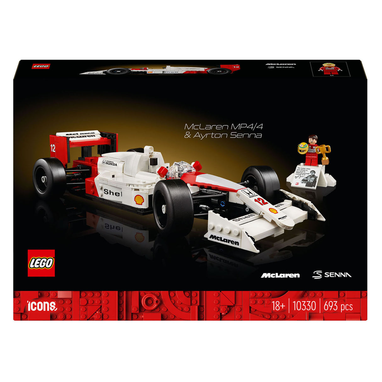 Icônes LEGO 10330 McLaren MP4 4 et Ayrton Senna