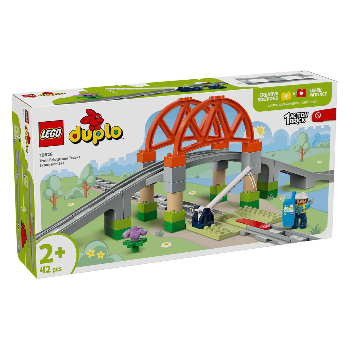 Lego Duplo Town 10426 Ensemble d'extension du pont ferroviaire et des voies ferrées