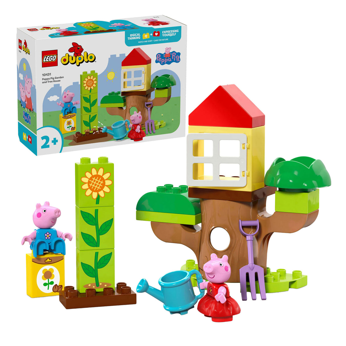 Lego Duplo - Jouet de construction de jardin et de cabane dans les arbres Peppa Pig (10431)