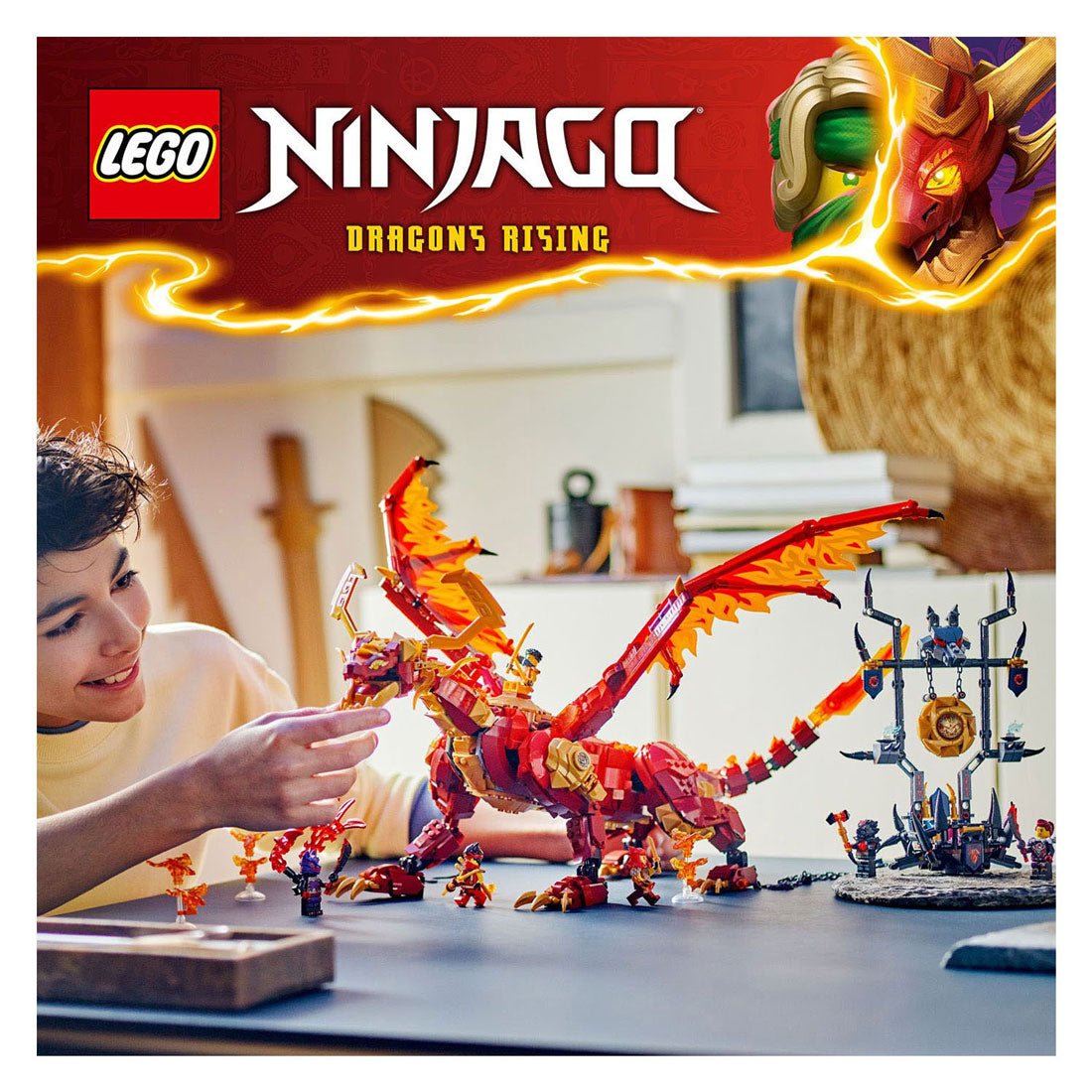 Lego Ninjago 71822 Brondraak de mouvement