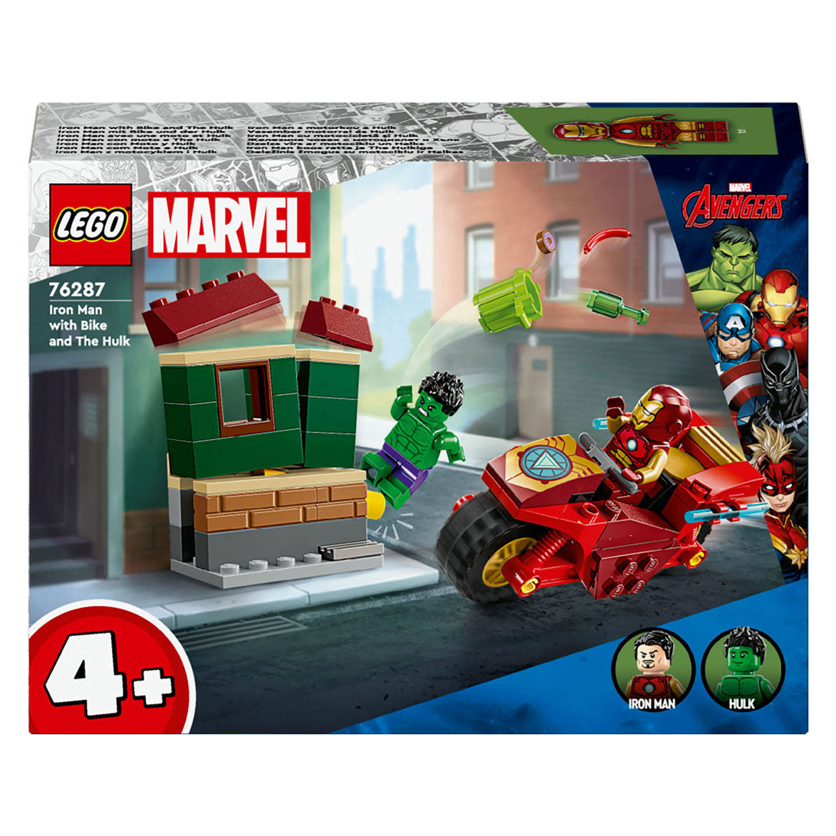 Lego super heros 76287 Iron Man avec moto et Hulk