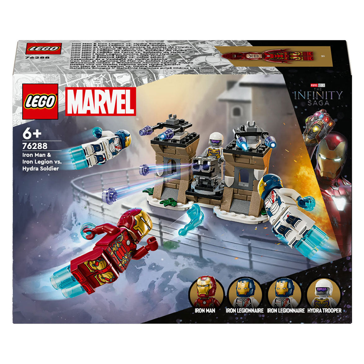 Lego super heros 76288 iron man la légion de fer contre le soldat hydre