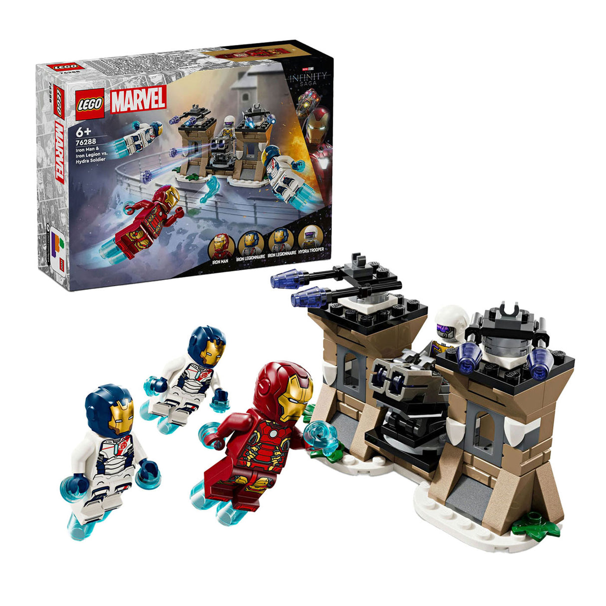 Lego super heros 76288 iron man la légion de fer contre le soldat hydre