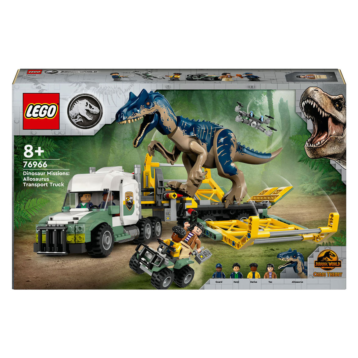 Lego Jurassic World 76966 Missions de dinosaures : camion de transport d'allosaure