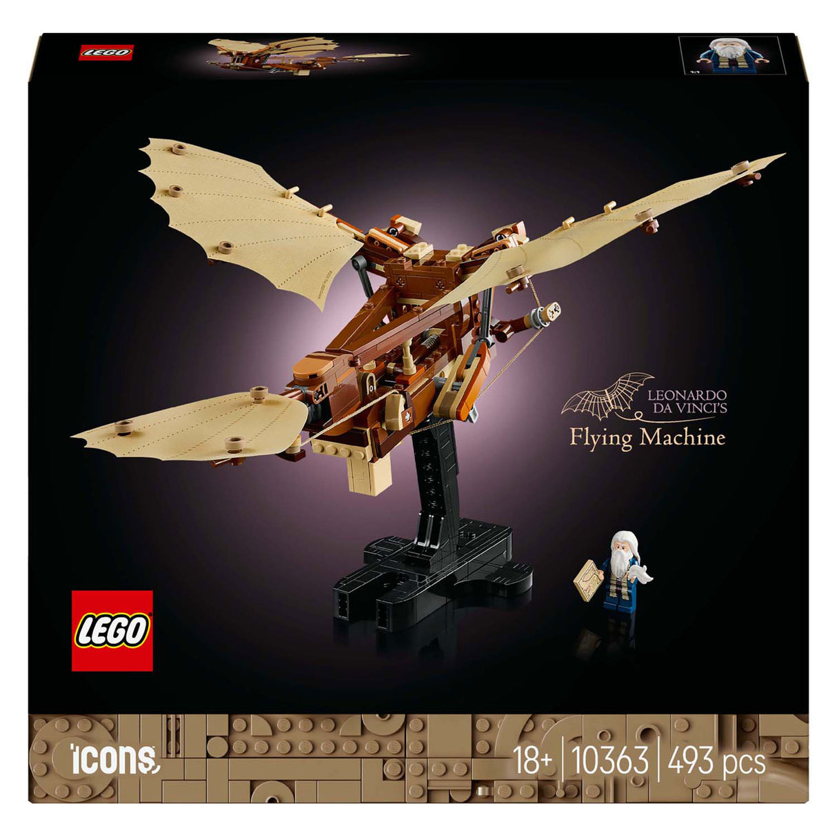 Icônes Lego La machine volante de Léonard de Vinci - 10363