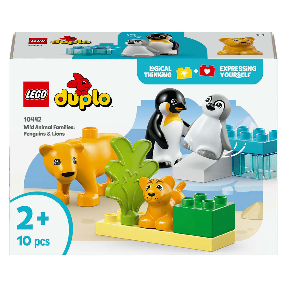 Lego duplo 10442 familles d'animaux sauvages pingouins et lions