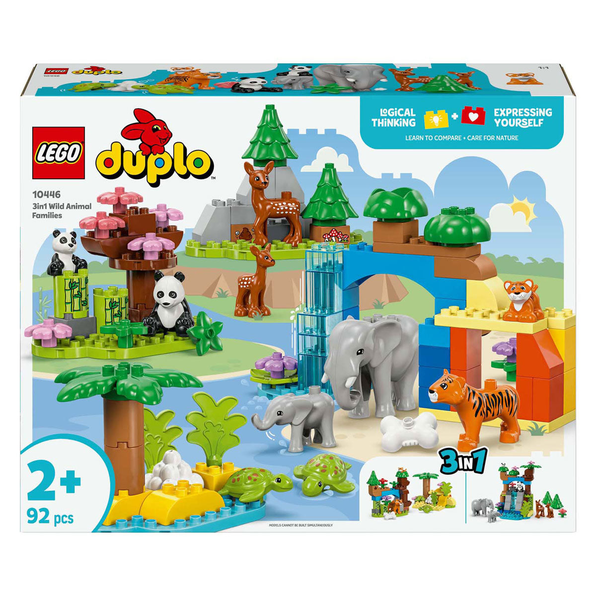 Lego duplo town 10446 familles 3 en 1 d'animaux sauvages