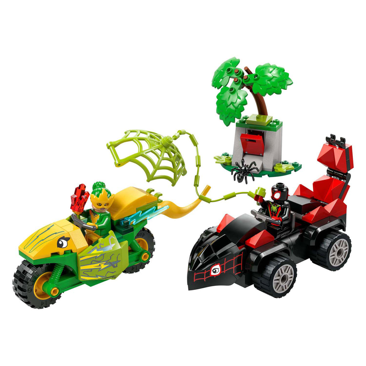 Lego Spidey 11198 Spider et poursuite électrique avec des véhicules dinosaures