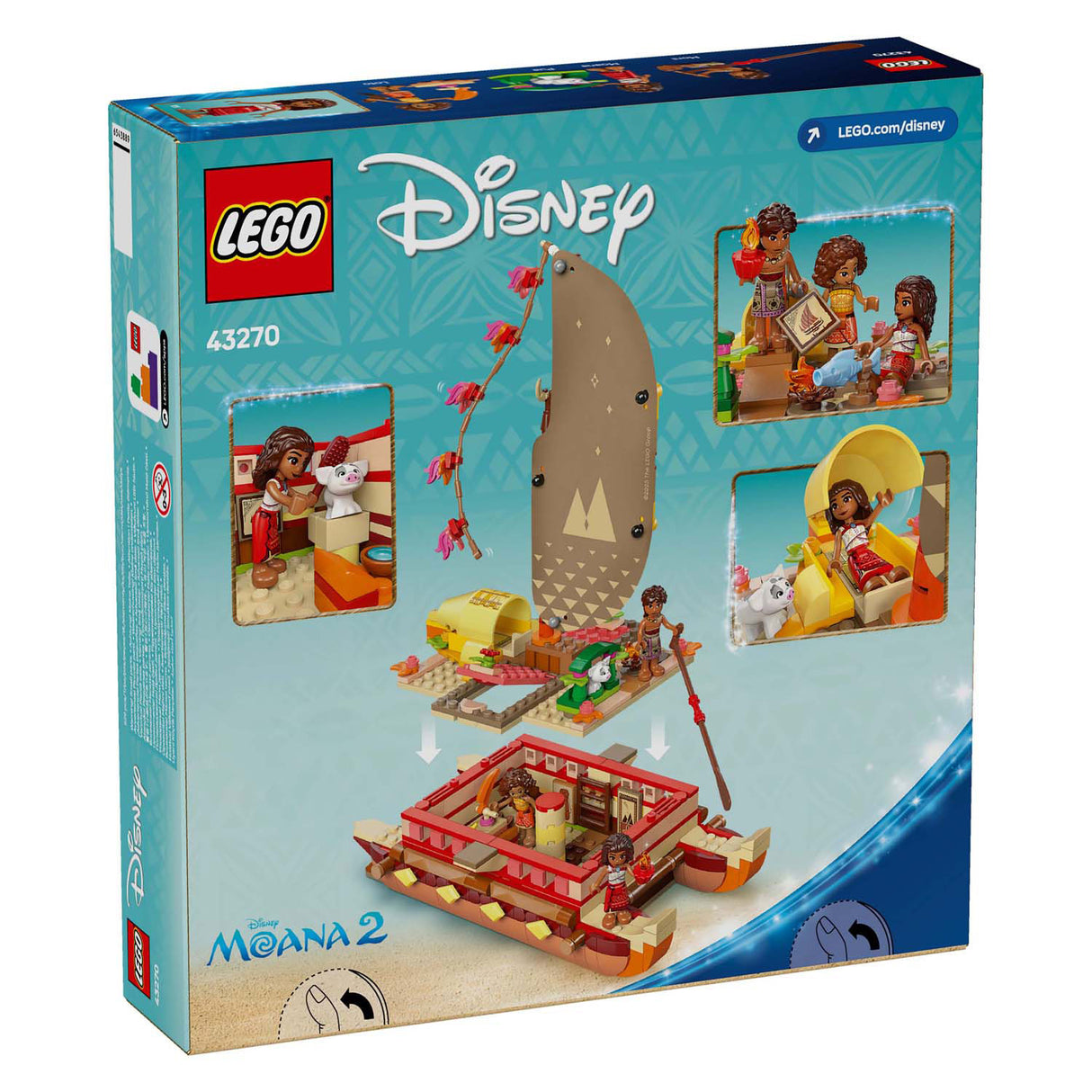 Lego Disney Princess 43270 Le canoë d'aventure de Vaiana