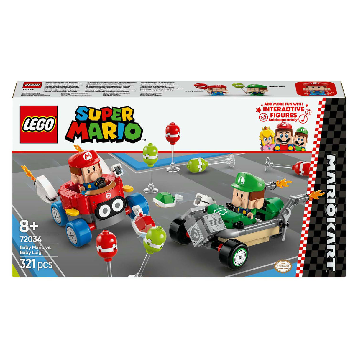 Lego super mario 72034 mario kart bébé mario contre bébé Luigi