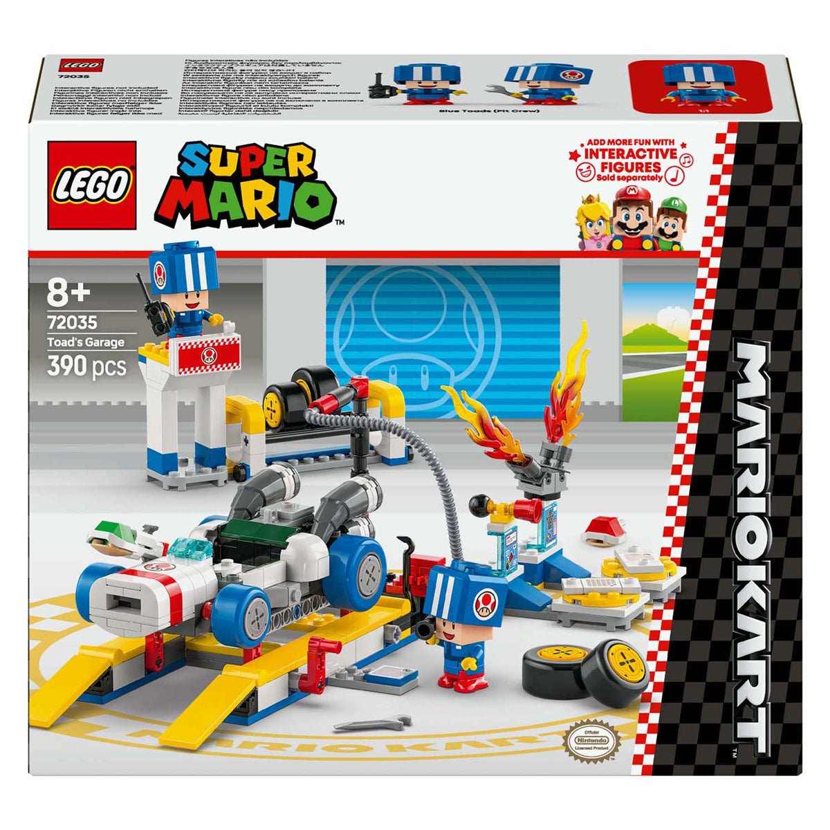 Lego super mario 72035 garage des crapauds mario kart