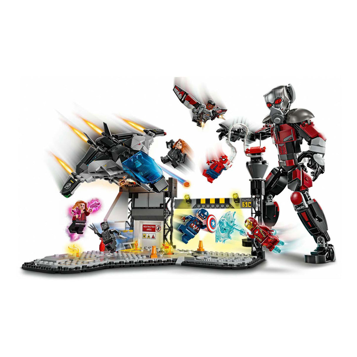 Lego super heros 76314 scène d'action de la guerre civile de Captain America