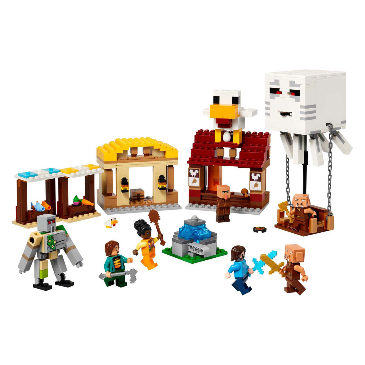 Lego Minecraft 21273 l'horrible attaque en ballon sur le village