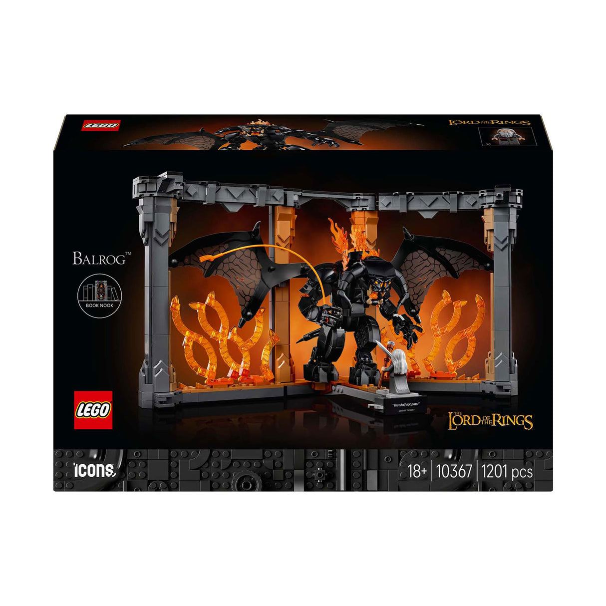 Lego icônes 10367 serre-livres le seigneur des anneaux Balrog