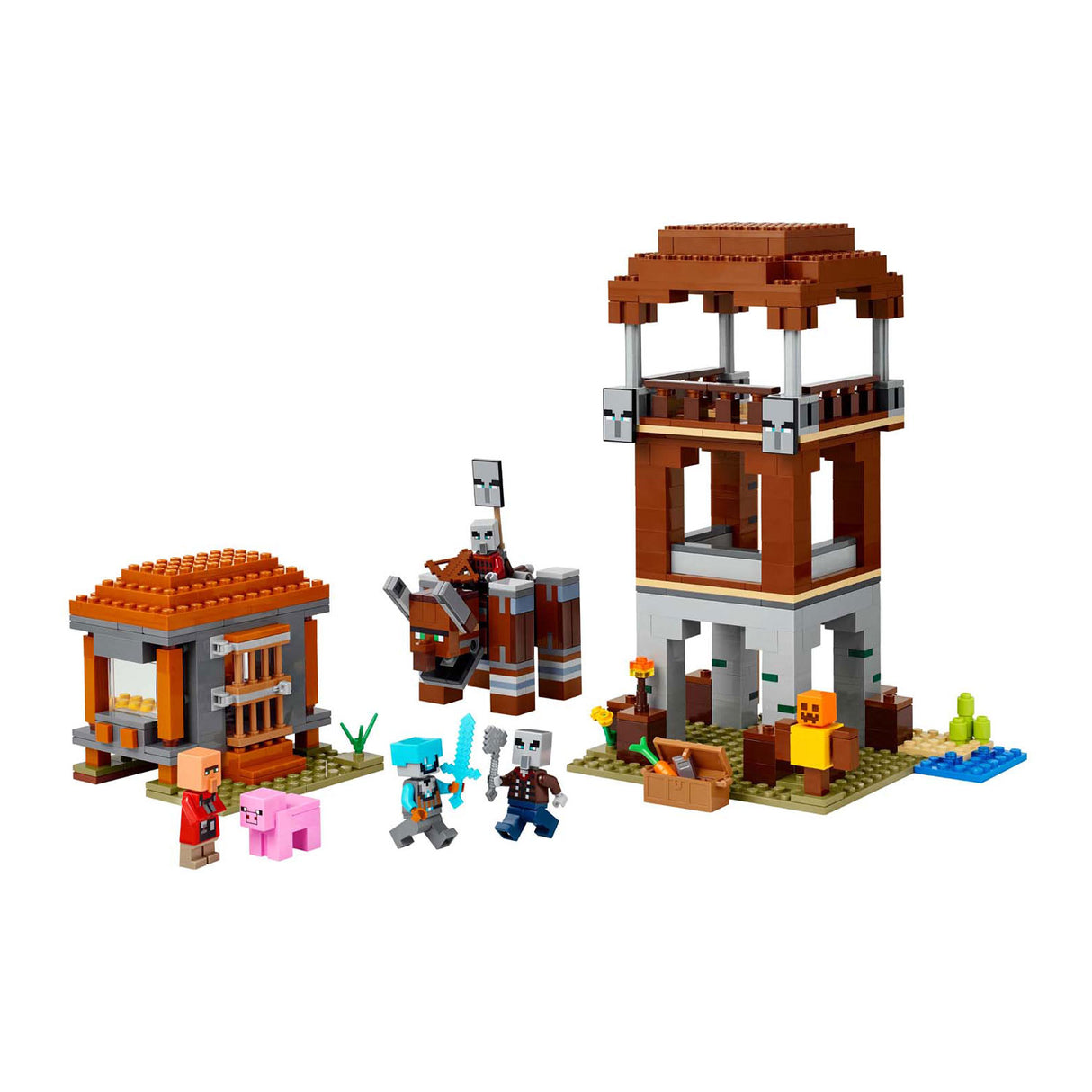 Lego Minecraft L'avant-poste du Pilleur et le kit de construction du destroyer - 21278