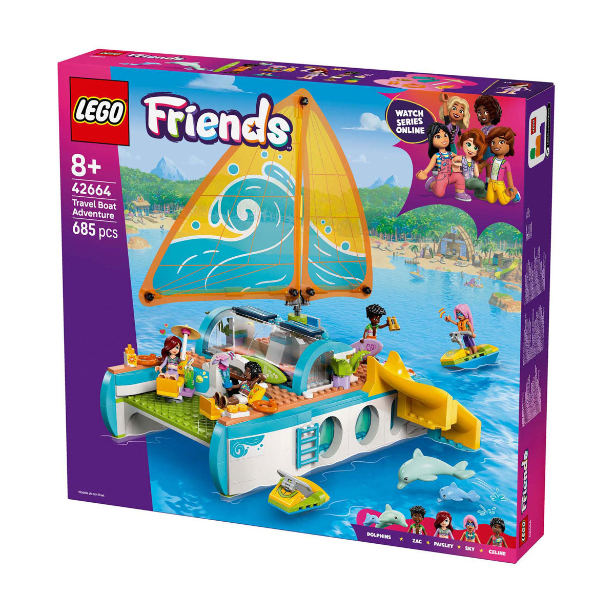 Jouet en bateau d'aventure en bateau Lego Friends pour enfants - 42664