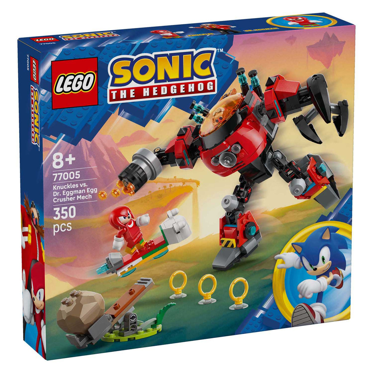 Lego Sonic 77005 Knuckles contre le robot broyeur d'œufs Dr. Eggman