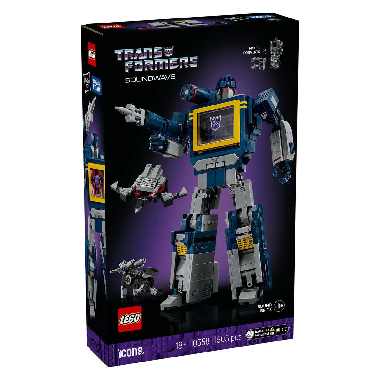 Lego ® icônes transformateurs : soundwave - collection transformateurs - 10358