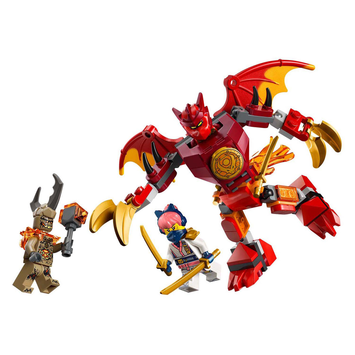 Lego ® Ninjago® Kai's Dragon Mech Battle Pack - Mech Toys - Coffret de jeu avec 3 figurines - 71851