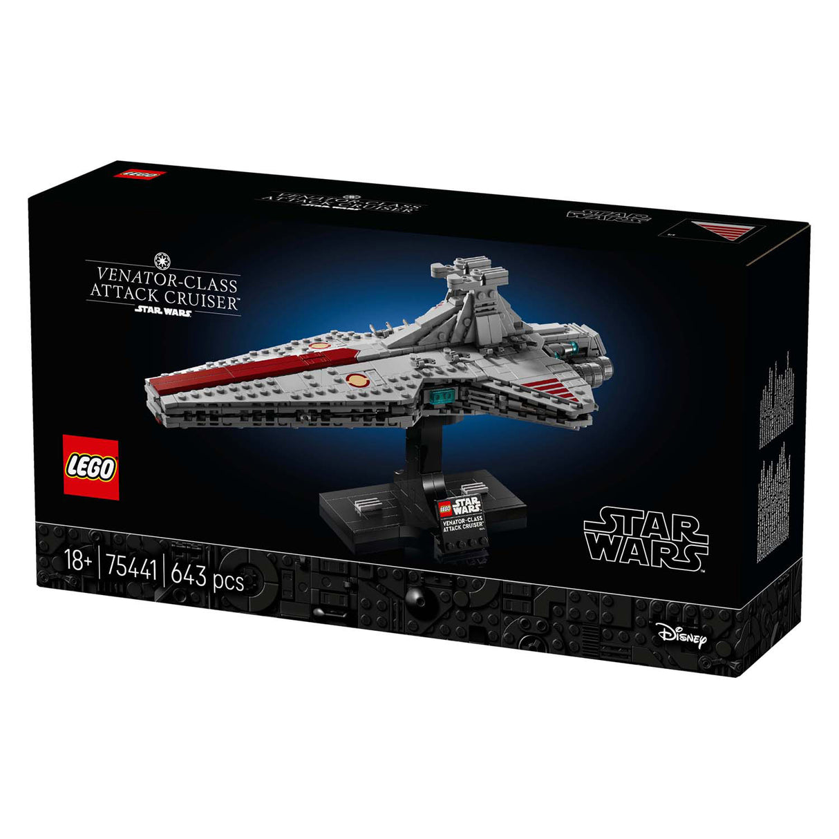 Croiseur d'attaque Lego Star Wars de classe Venator - kit de construction pour adultes et décoration - 75441