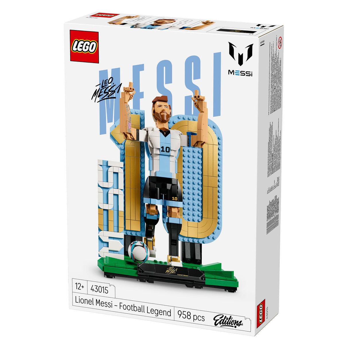 Lego editions lionel messi – voetballegende voetbal speelgoed voor kinderen - 43015