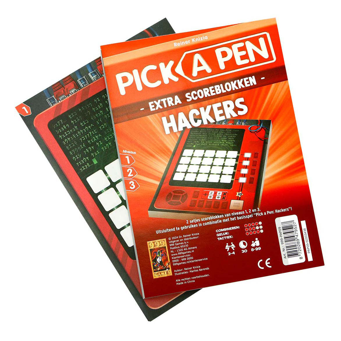 999games 999 jeux Pick a Pen Hackers Score Pads, 2 pcs.