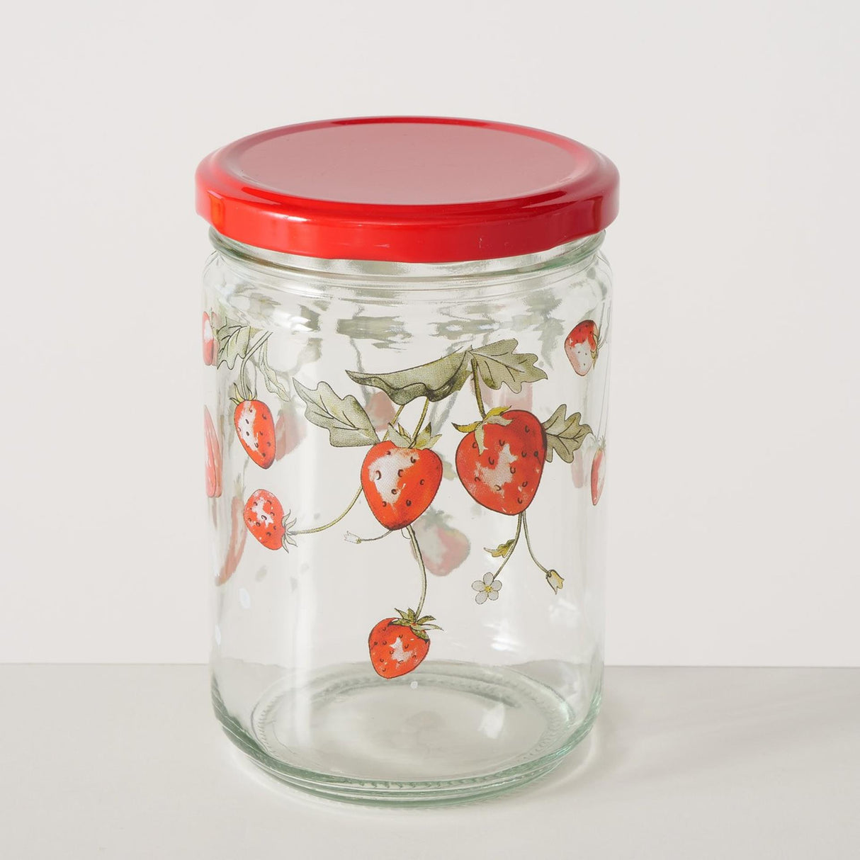 Boltze home pot de conservation fraise 500ml verre