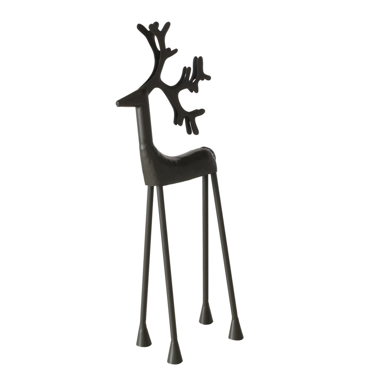 Boltze home statue cerf métal noir h55,5cm