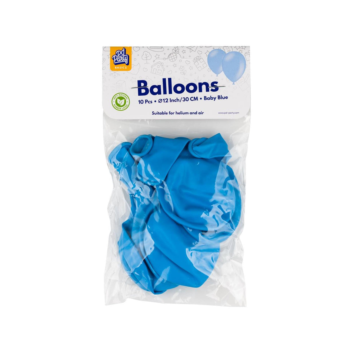 Ballons 10 pcs bleu bébé