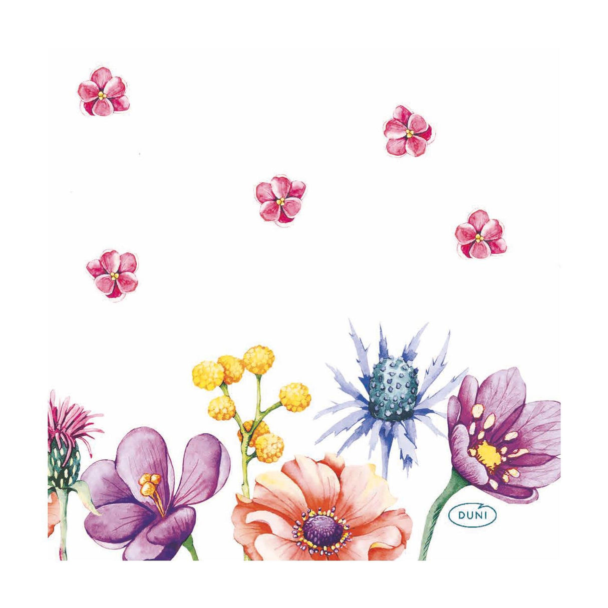 Serviettes Duni papillons venteux 24x24 cm | 12 pièces