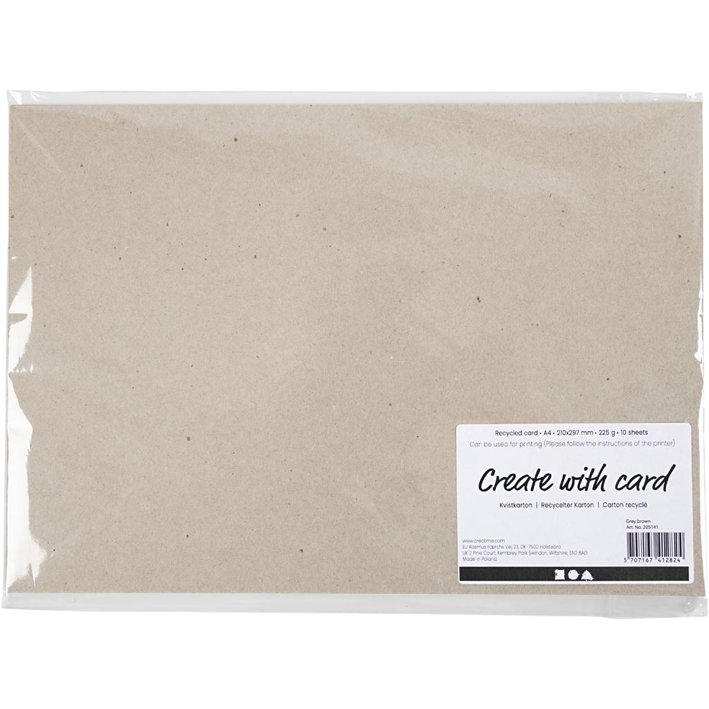 Creativ Company recyclé Carton 225gr A4, 10 feuilles