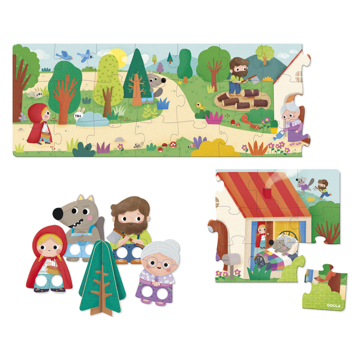 Diset jumbo goula puzzle xxl petit chaperon rouge, 30 pcs.