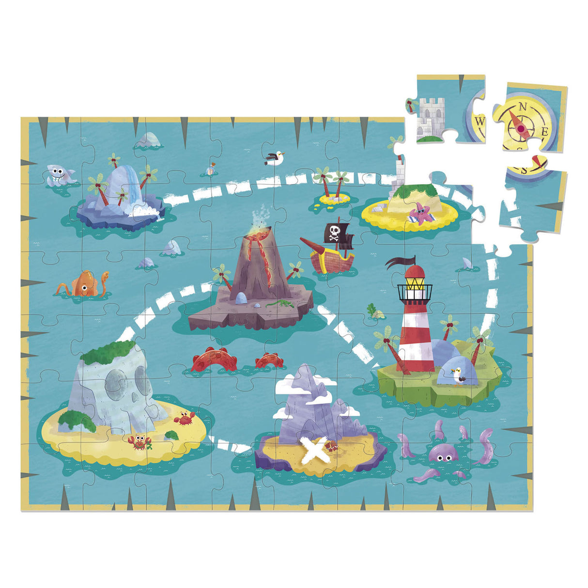 Puzzle goula géant pirates xxl, 48 pcs.