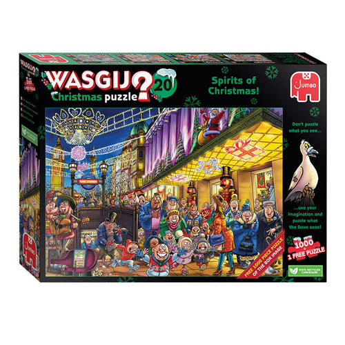 Puzzle Jumbo Wasgij Christmas 20 Les fantômes de Noël, 2x1000 pièces.