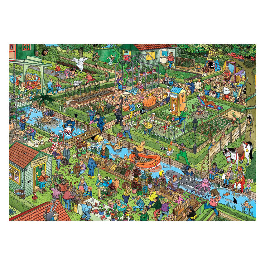 Puzzle Jumbo Jan van Haasteren - jardins familiaux, 1000 pcs.