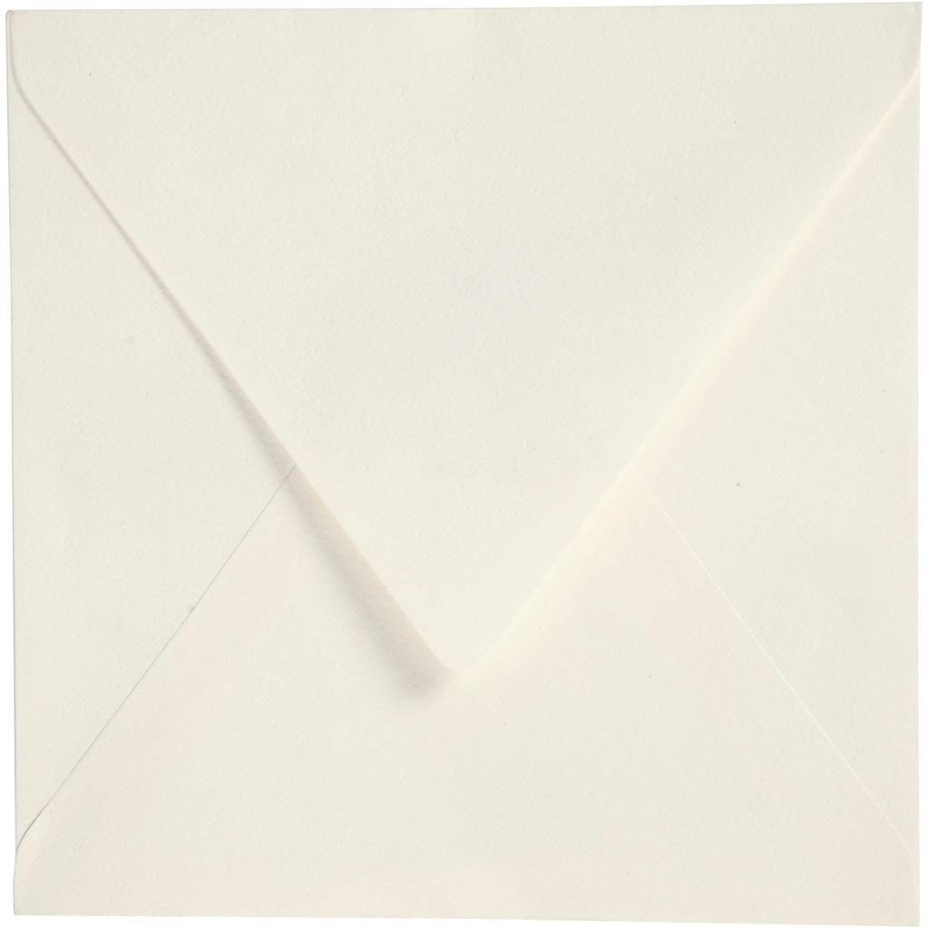 Enveloppes Creativ company, format enveloppe 16x16 cm, 120 gr, blanc cassé, 50 pièces 1 boîte