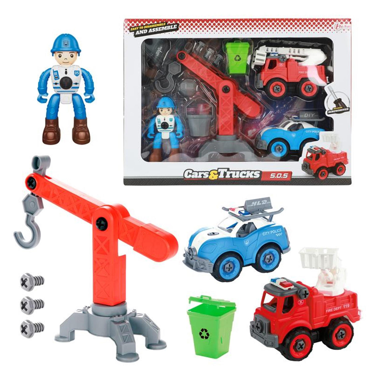 Services d'assistance pour les ensembles de jeu de voitures et de camions avec accessoires