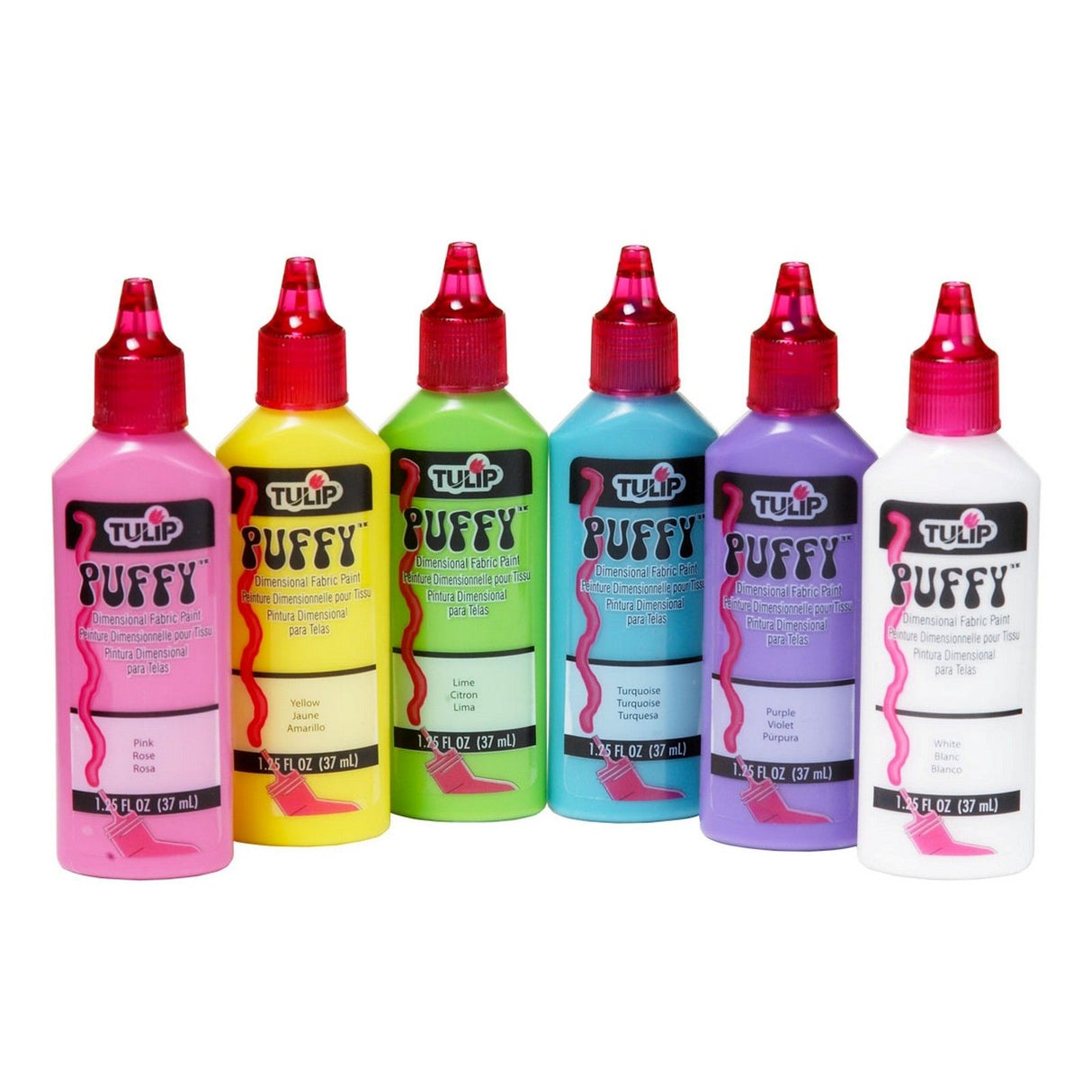 Tulipe • Peinture textile 3D 37ml gonflée 6 pcs.