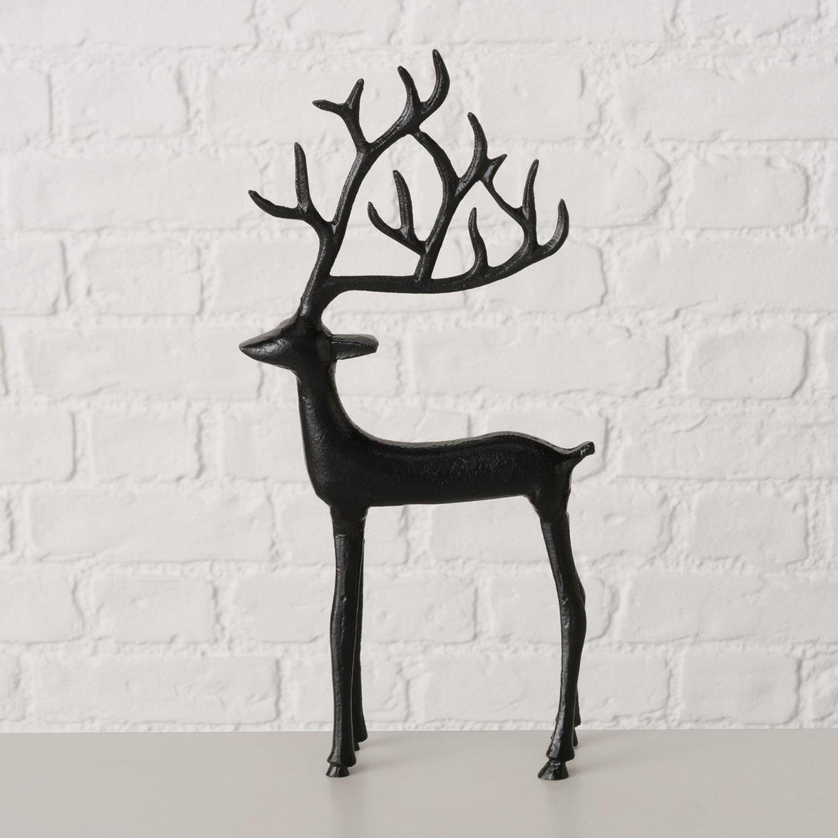 Boltze home figurine cerf noir 18x3x38cm