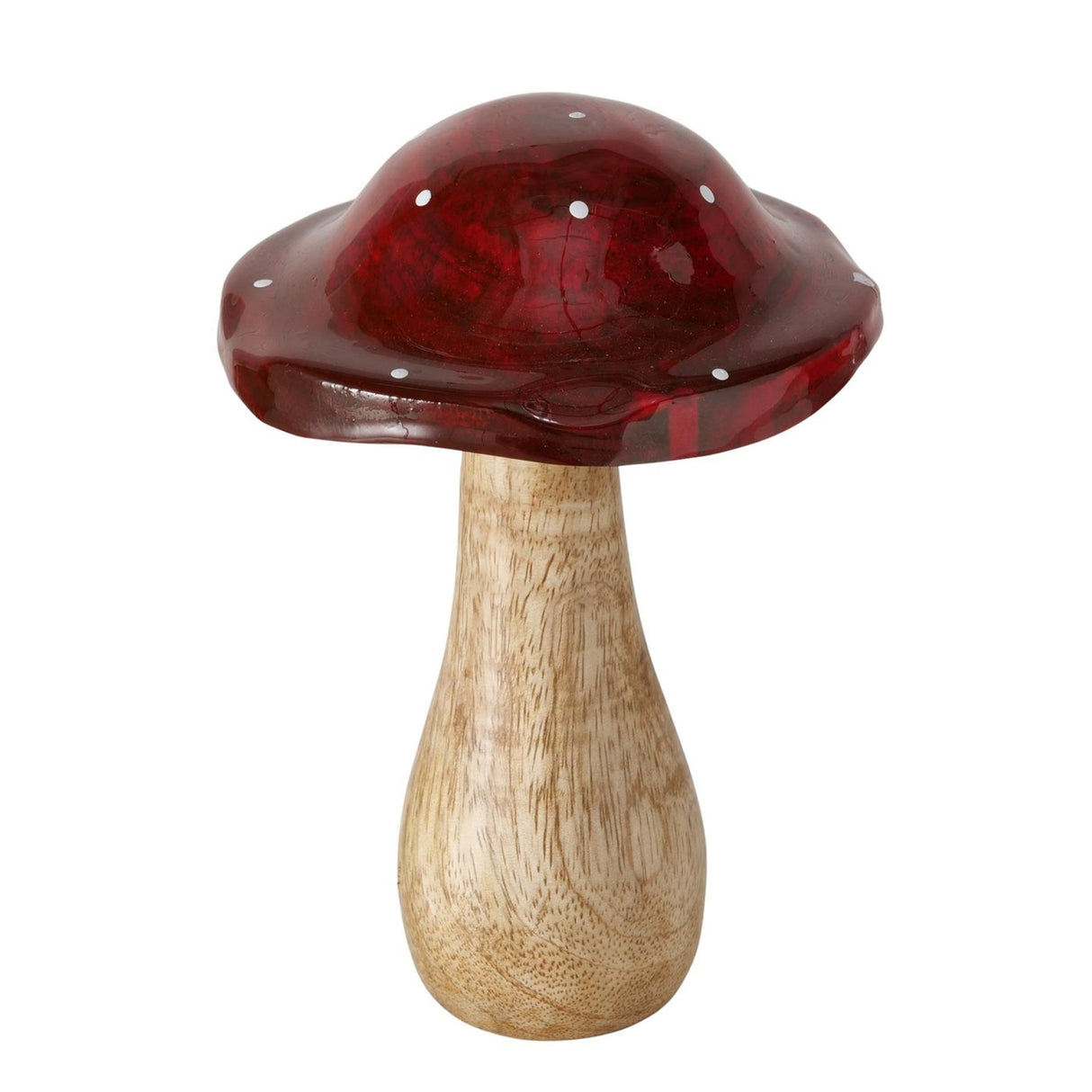 Boltze maison champignon pilo bois de manguier 10x10x14.5cm