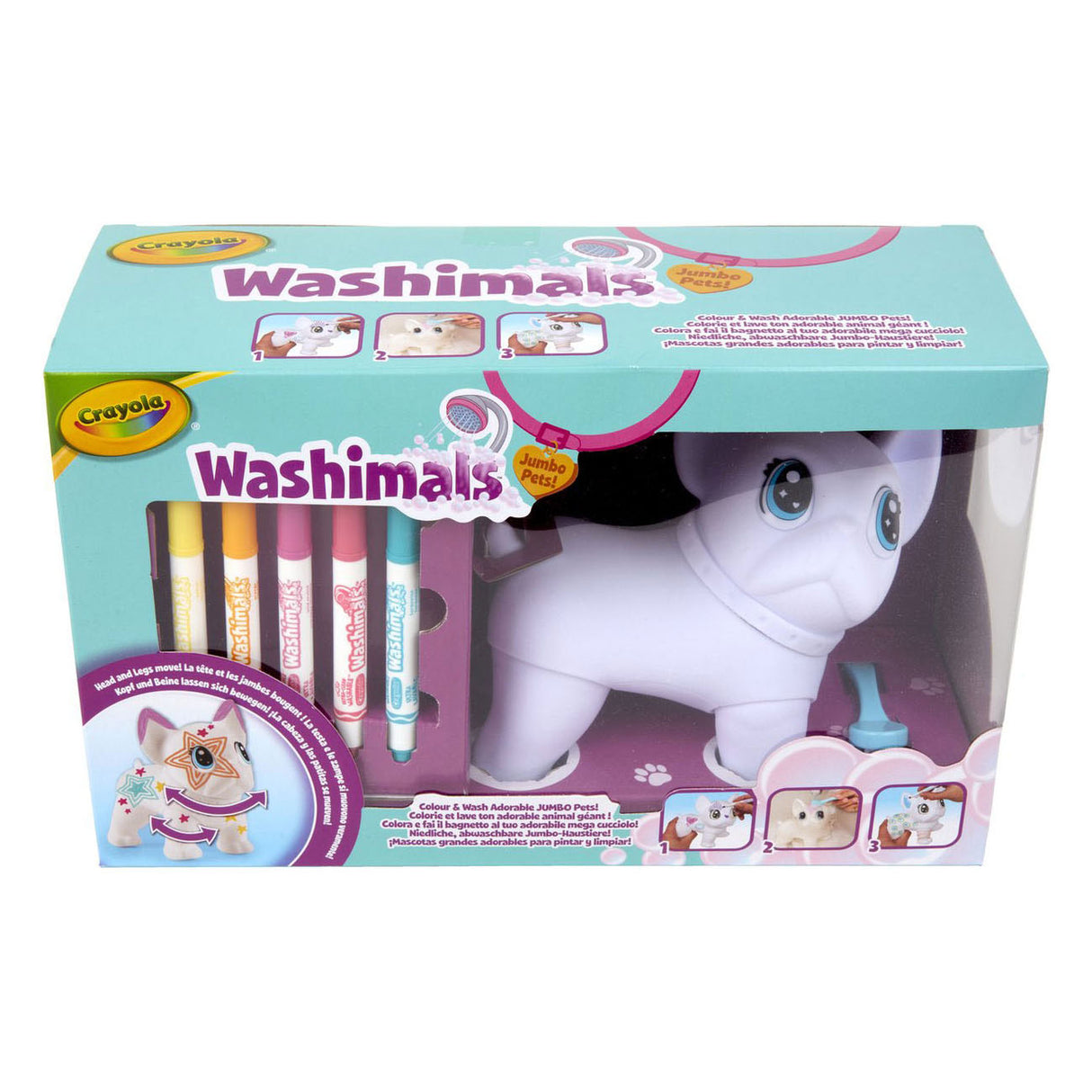 Crayola - washimals - paquet de loisirs - ensemble d'animaux géants grand wilbur pour enfants